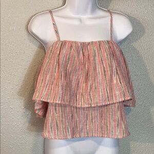 Plum Pretty Sugar Pink and White Camisole Top